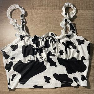 Cow print crop top